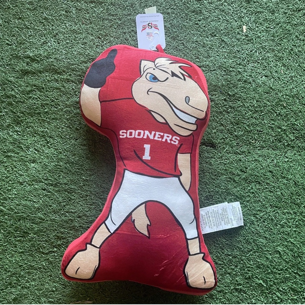 Univ of Oklahoma Sooners Mascot Pillow plush new with tags!